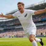 Chris Wood in All Whites jersey representing New Zealand at World Cup 2026