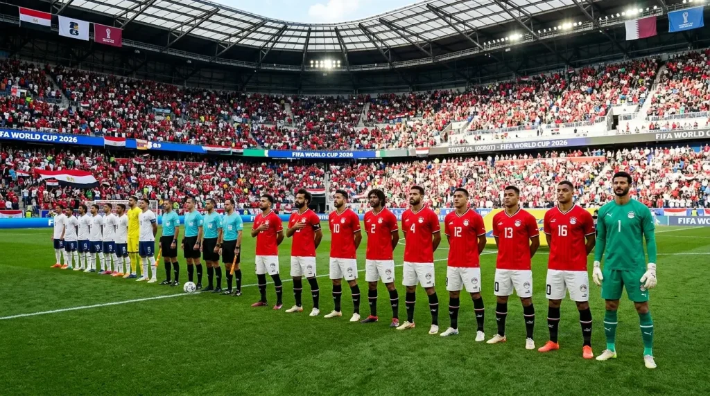 Egypt national football team with Mohamed Salah leading the Pharaohs at World Cup 2026